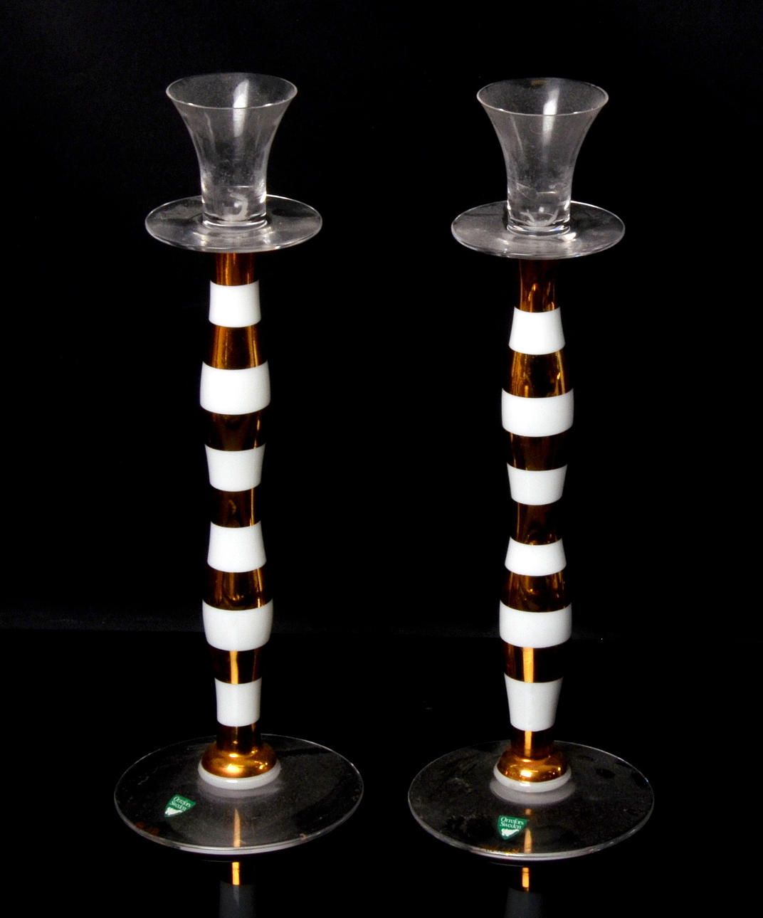 LJUSSTAKAR, ett par, Celeste, Anne Nilsson, Orrefors.