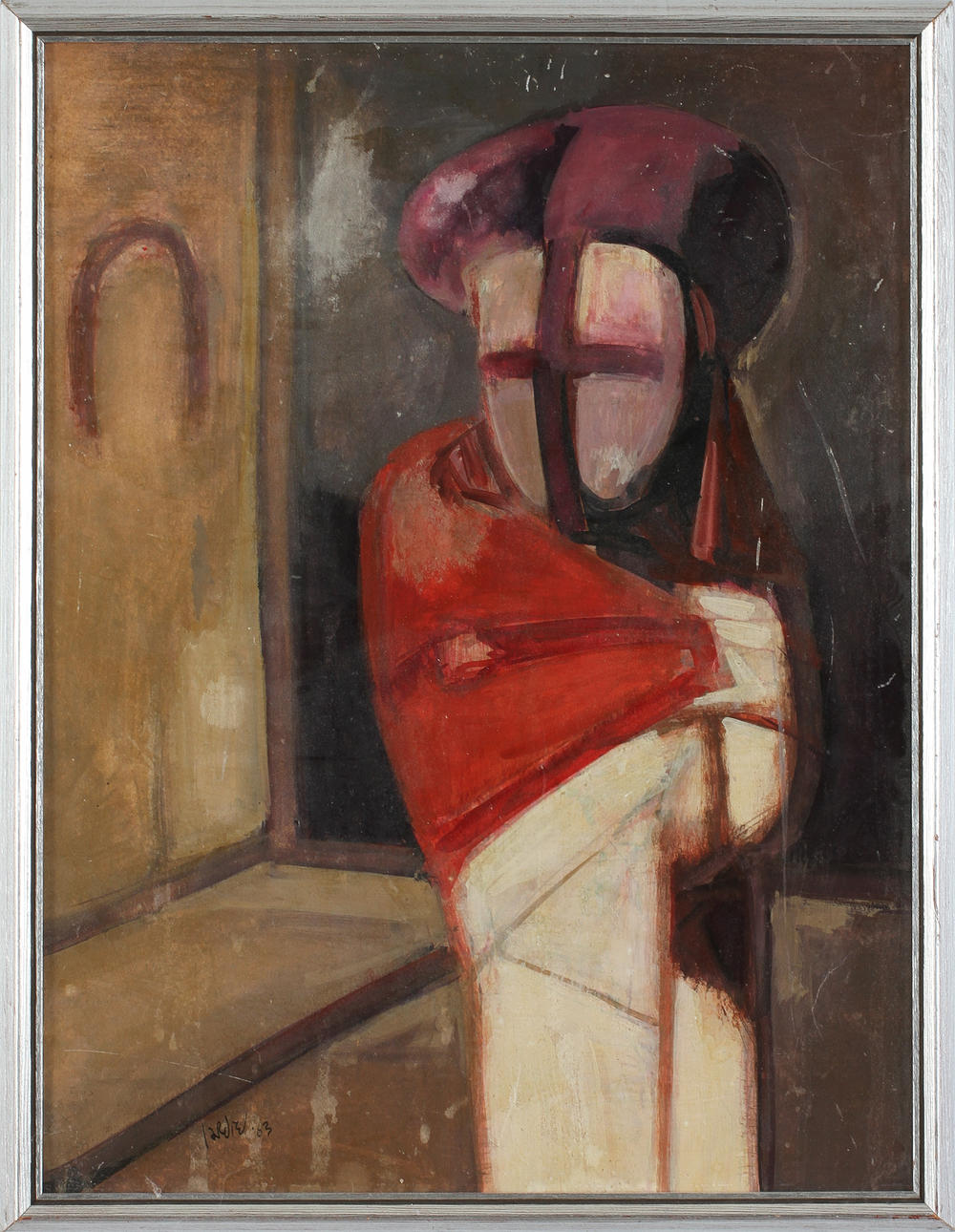 JOSE PAREDES JARDIEL. Olja på papp, signerad och daterad -63.