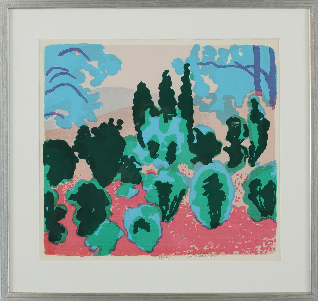 INGE SCHIÖLER. färglitografi, sign o num 84x195.