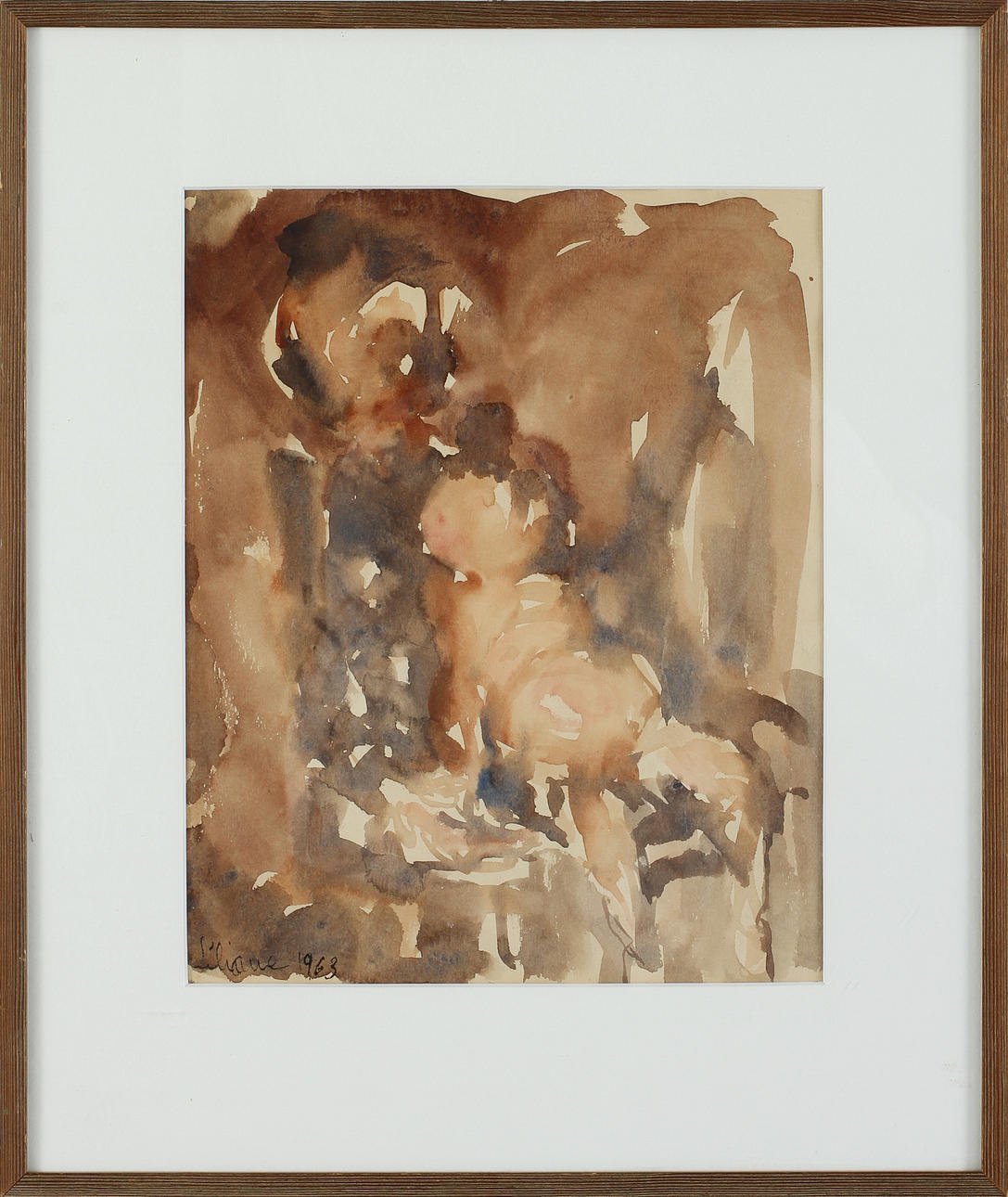 LILIANE LEES RANCEZE. Akvareller, 2 st, signerade och daterade -63.