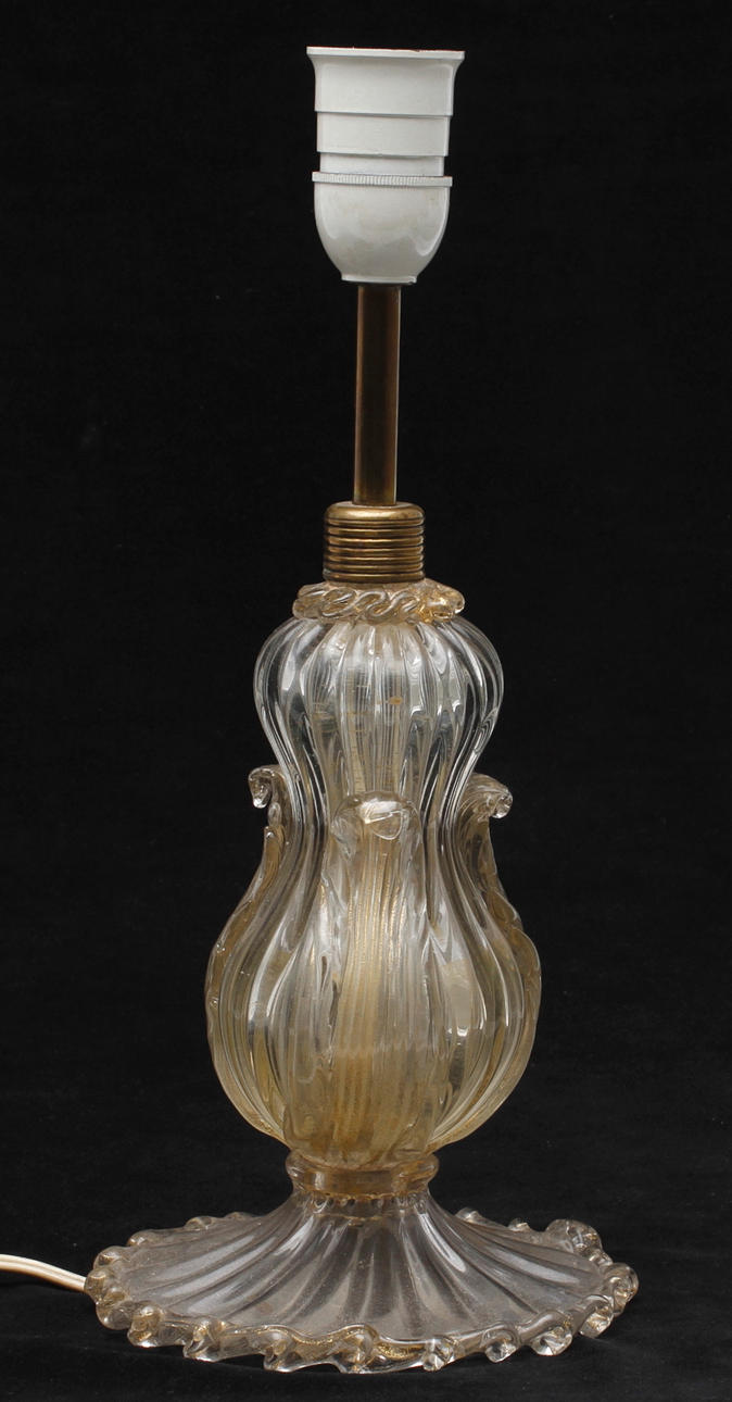 LAMPFOT, glas, Murano, 1900-tal.