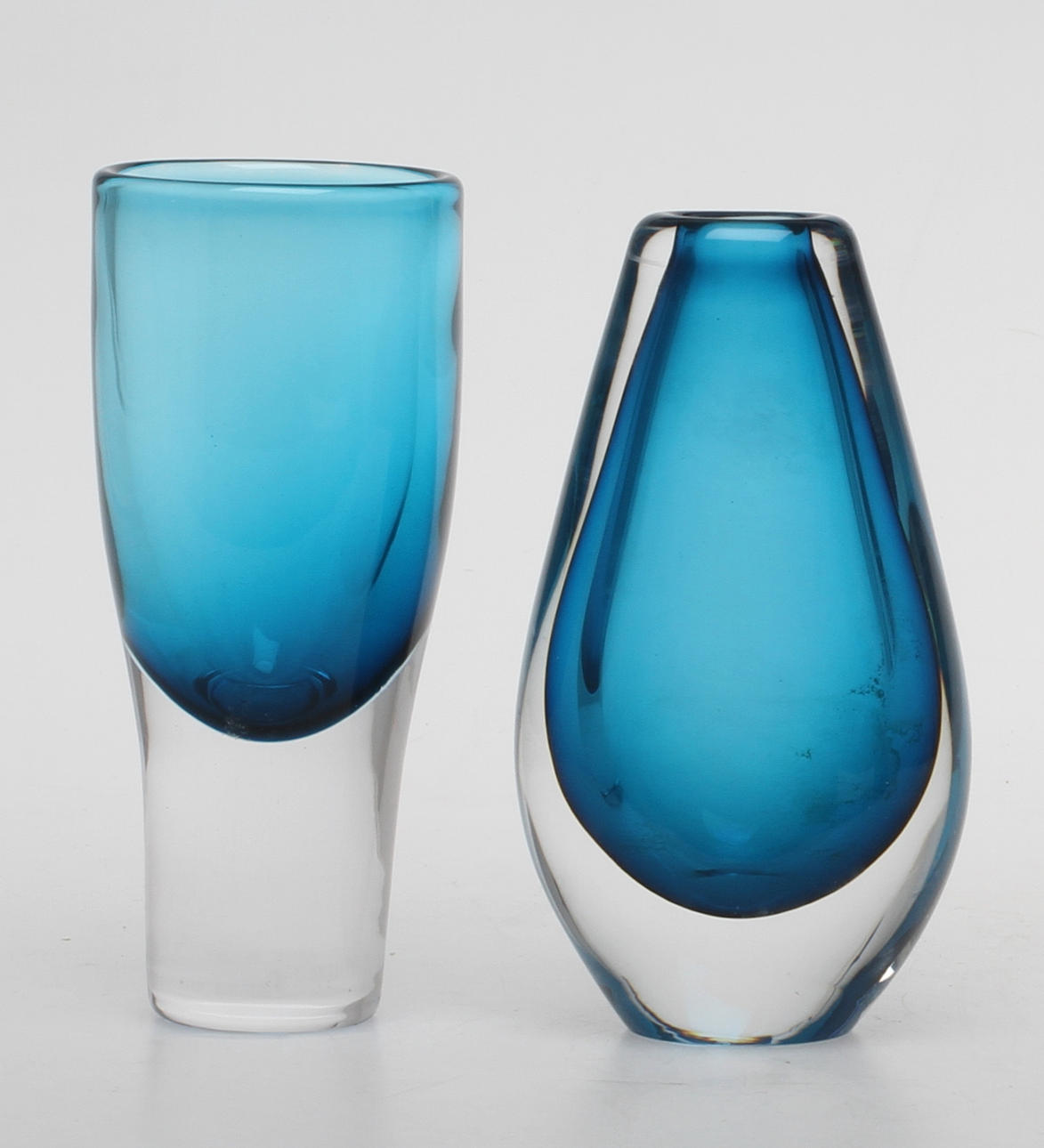 VASER, 2 st, glas, Sven Palmqvist Orrefors, sign.