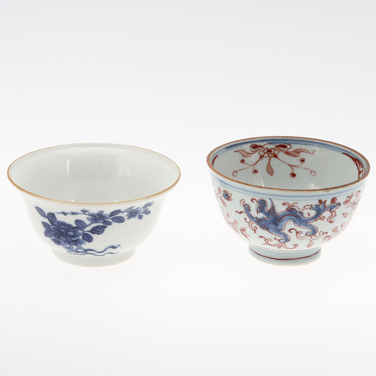 SKÅLAR, 2 st, porslin, Kina, 1700/1800-tal.