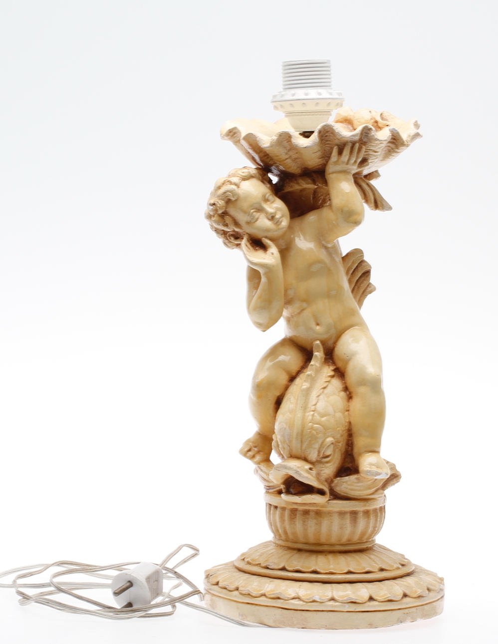 LAMPFOT, gips, barockstil,1900-tal.