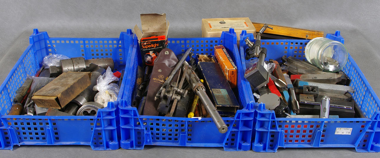 VERKTYG, stål, borr, gängtappar m.m.