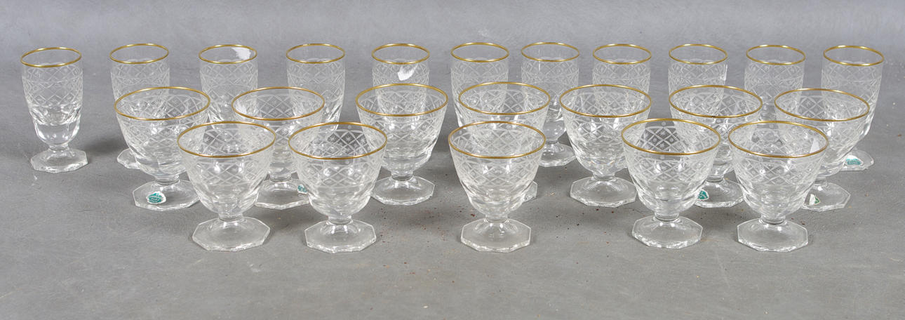 GLASSERVIS, kristall, Kosta.