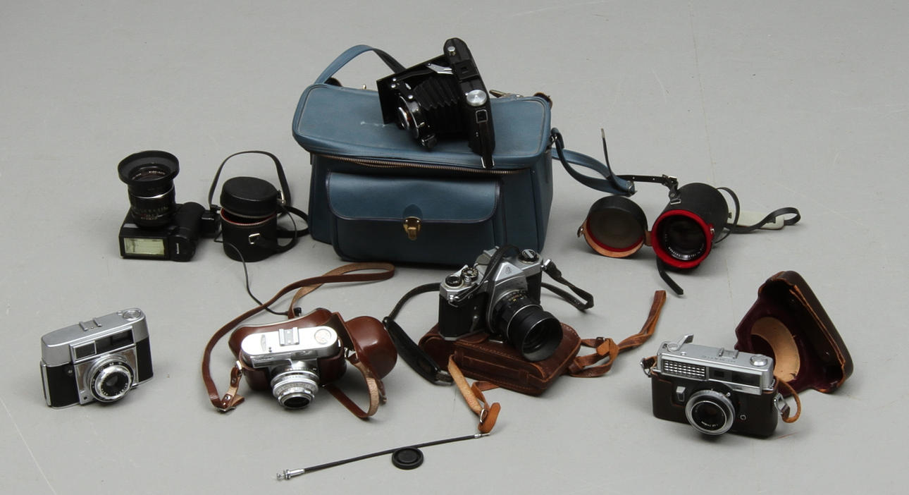 KAMEROR, 5 st, bland annat Voigtländer Vitomatic II.
