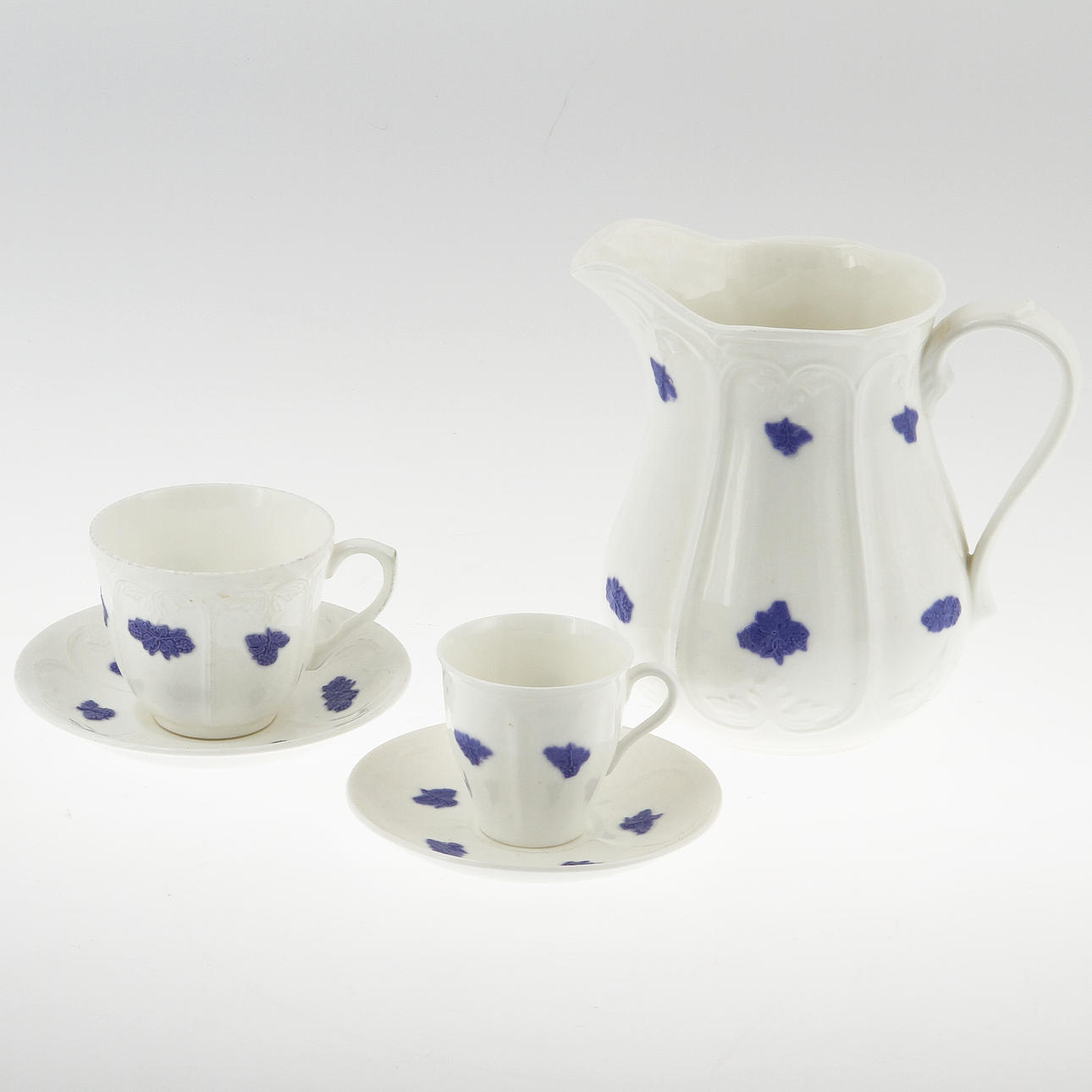 MATSERVIS, 64 delar, "Blå blom", Gustavsberg.