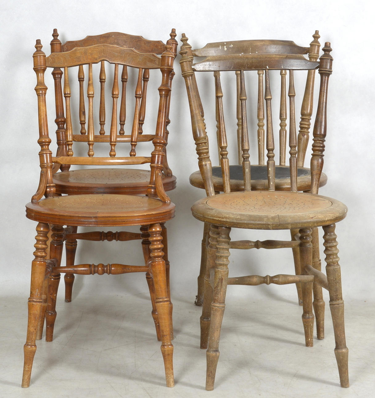 PINNSTOLAR, 2 par, 1800-tal.