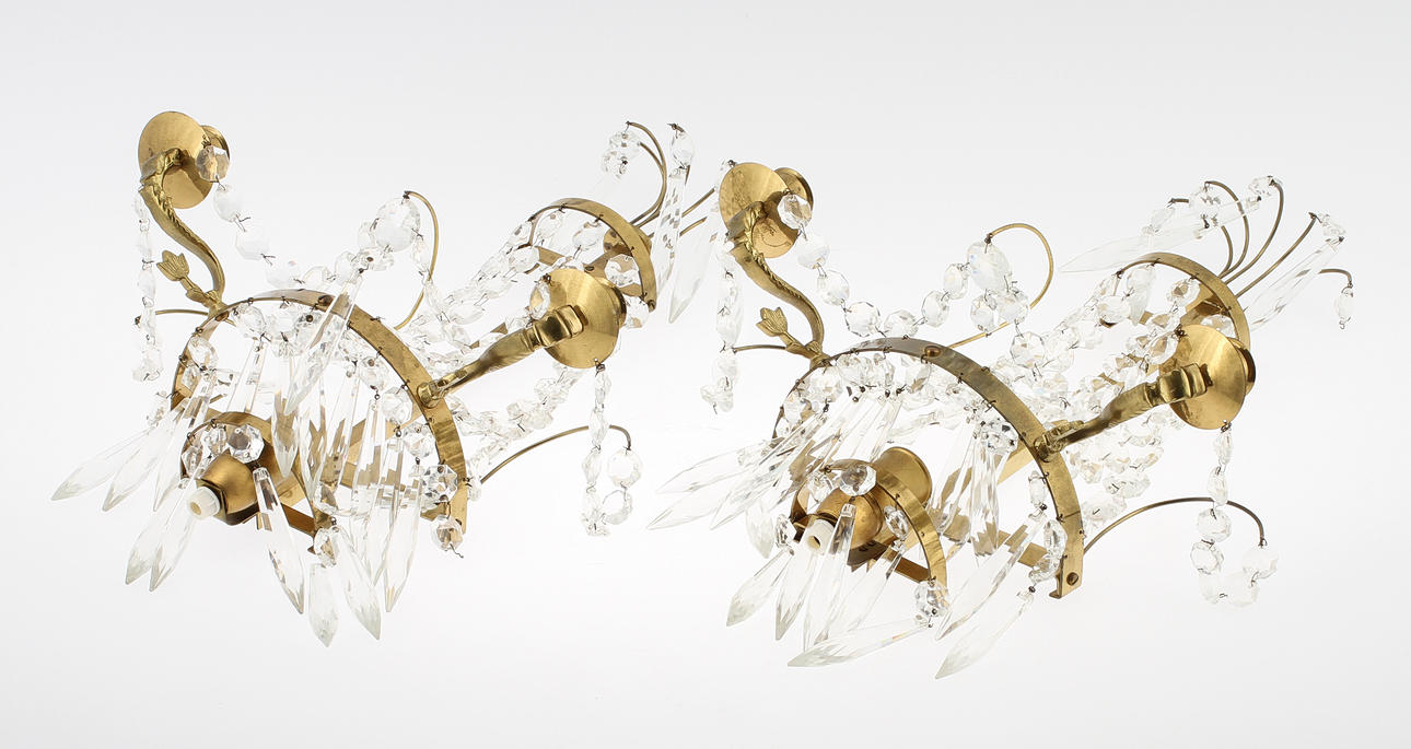 VÄGGLYSTRAR, 2 par, 1900- tal.