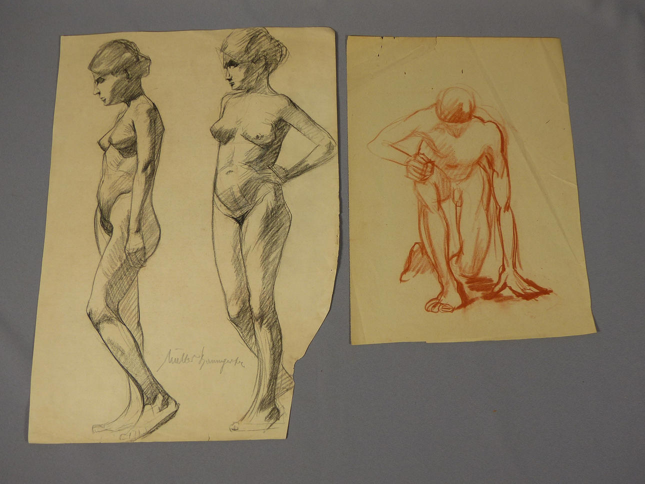 CARL MÜLLER-BAUMGARTEN. Konvolut Aktstudien.