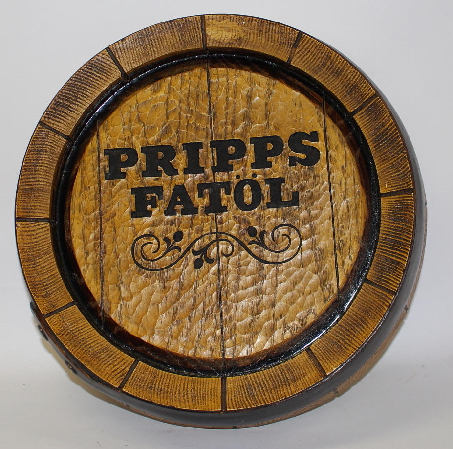 ÖLREKLAM, trä, Pripps fatöl.