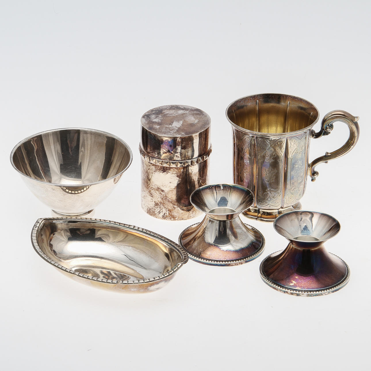 SILVER, 6 delar, ca 450 gram.