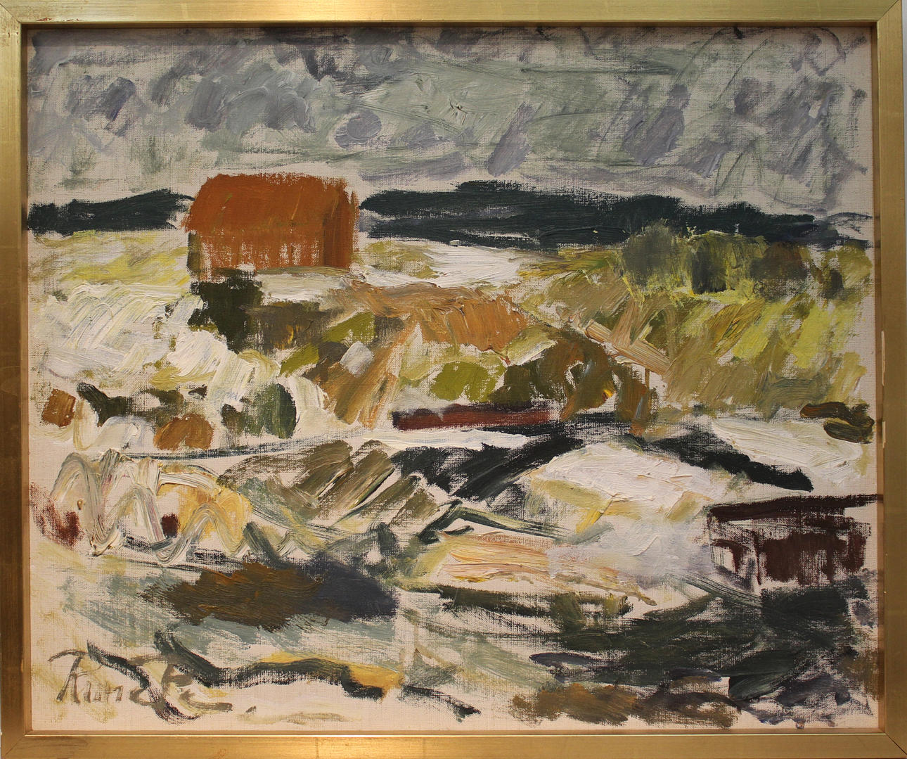 RUNE PERSSON. Landskap. Olja på duk. Signerad Rune Pe.