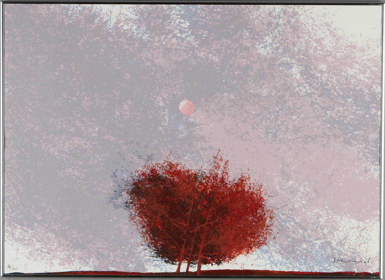 JAN STENVINKEL. Landskap med träd, litografi, signerad samt numrerad 96/125.