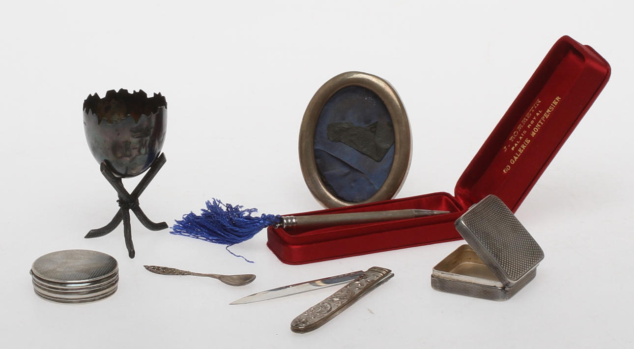 PARTI SILVER, 7 delar, 1800/1900-tal.