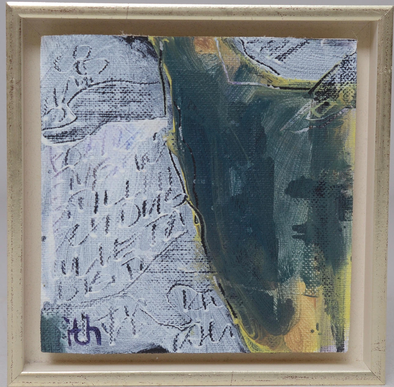 INGER TURFJELL. Composition, oil on Board.