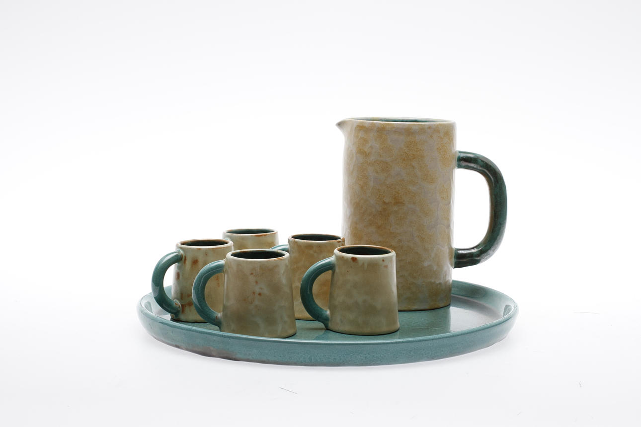 GLÖGGSERVIS, 7 delar, Ekeby, 1900 talets första hälft.