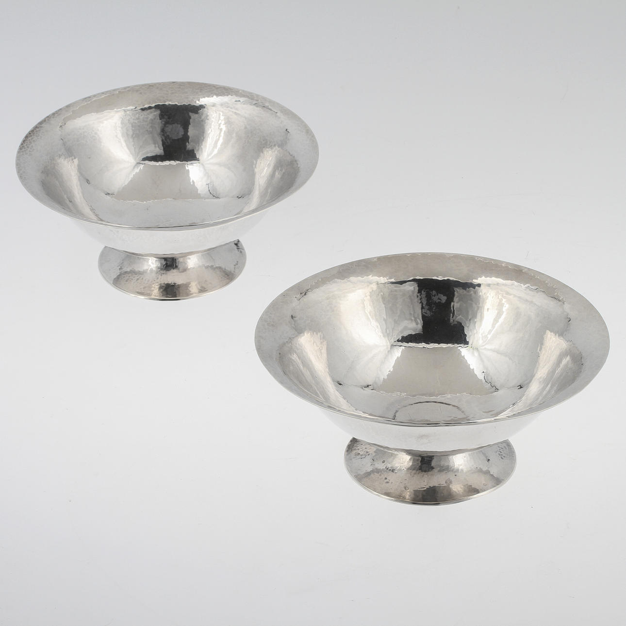 SKÅLAR, 2 st, silver, H. Isler, ca 550 gram.