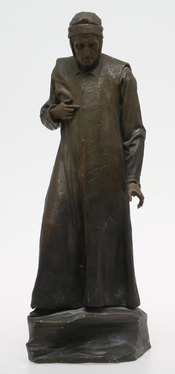 FRITZ KOCHENDÖRFER. Manfigur, patinerad gips, signerad.