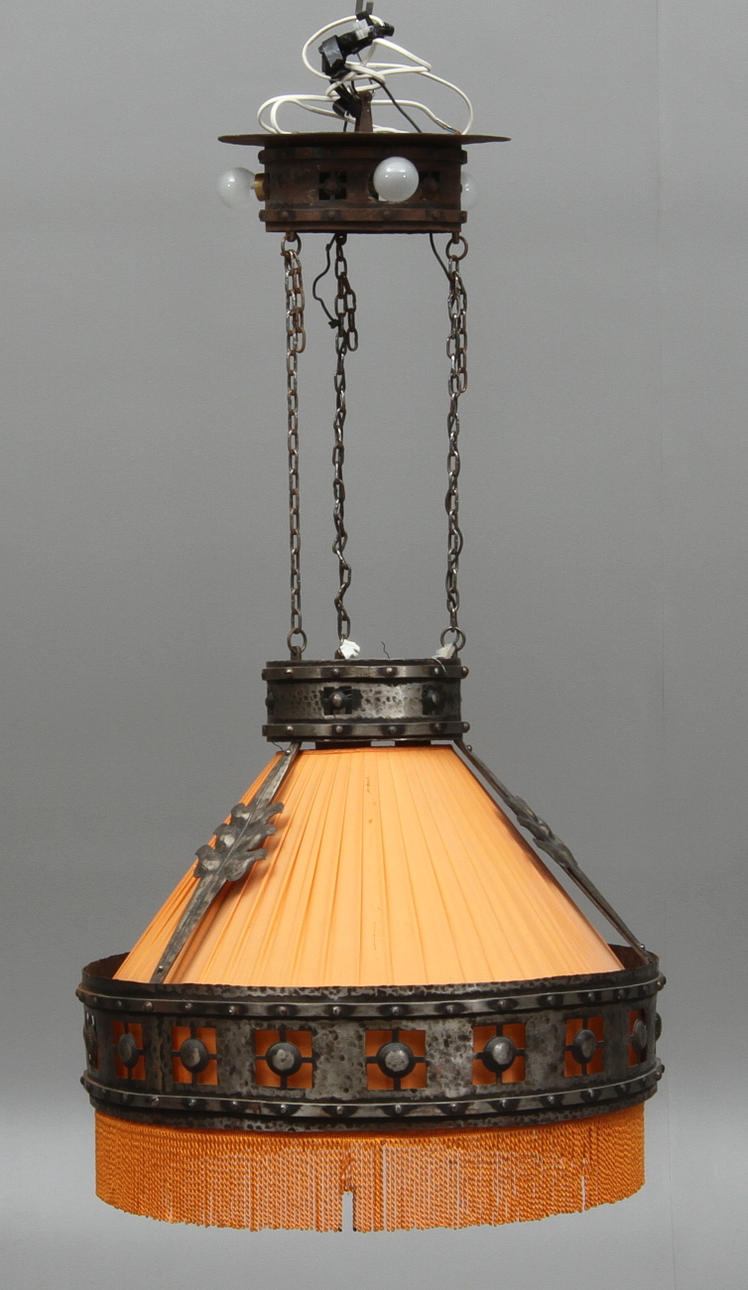 TAKLAMPA, jugend, smide, omkring 1900.