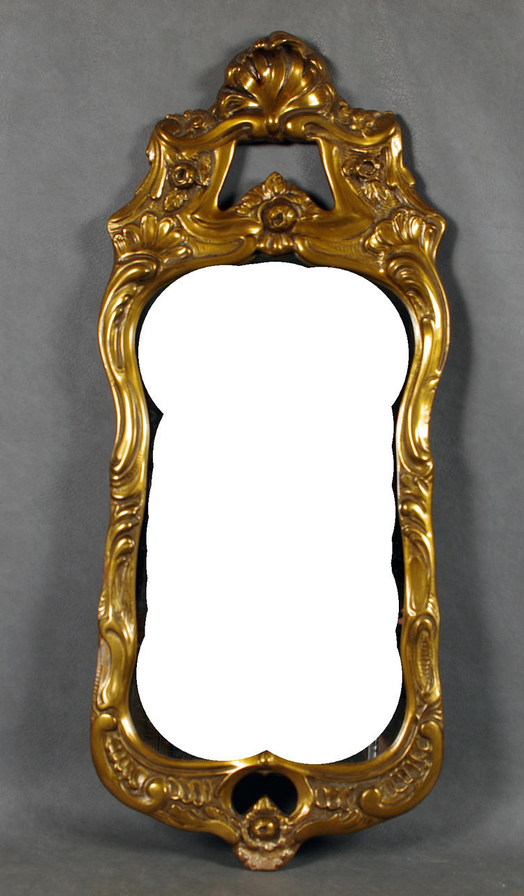 SPEGEL, bronserad, rokokostil.