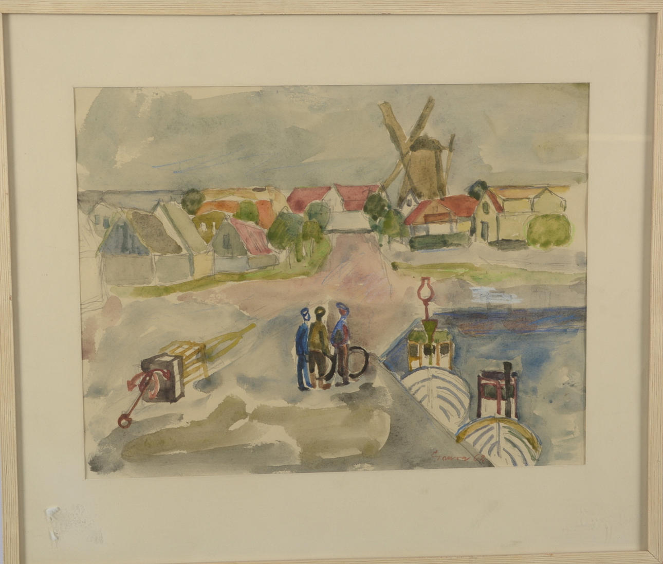 KNUT GRUVA. Akvarell.