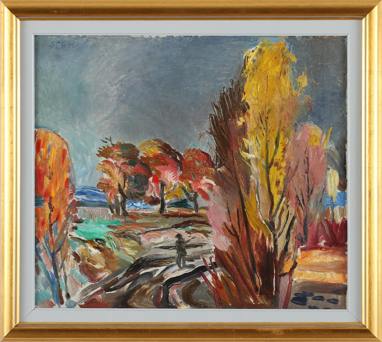 JULES SCHYL. Olja på duk, signerad.