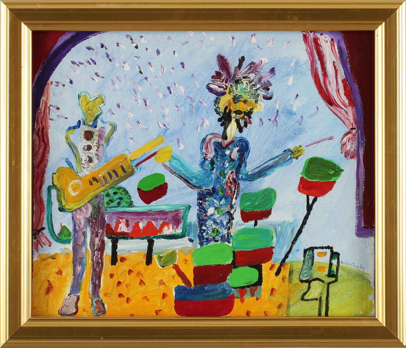 ANDERS FOGELIN. Olja på duk, signerad.