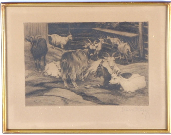 ERNST KÜSEL. Etsning.