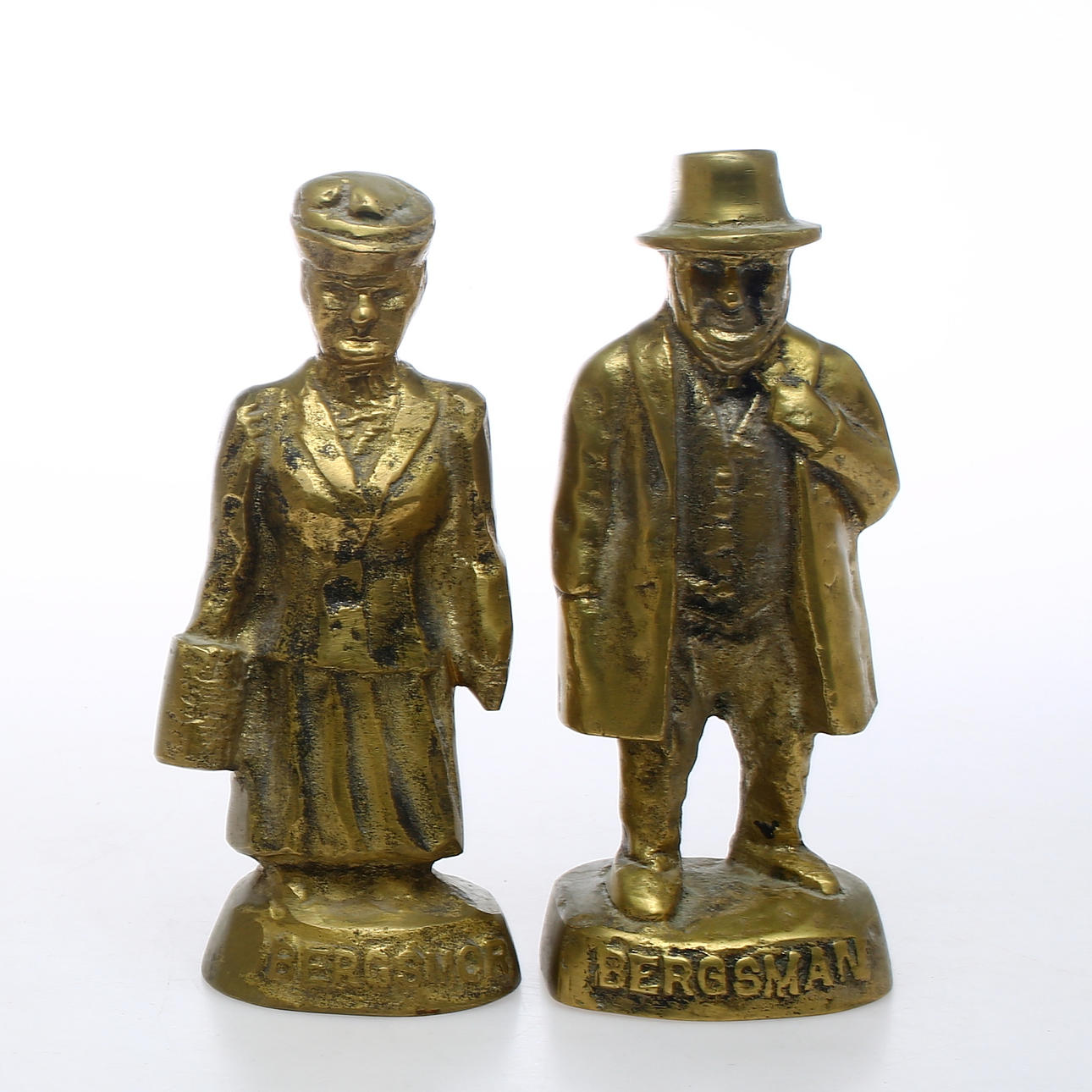 FIGURINEN, Messing, "Bergsman und Bergsmor", Lasse Caster, Nora.