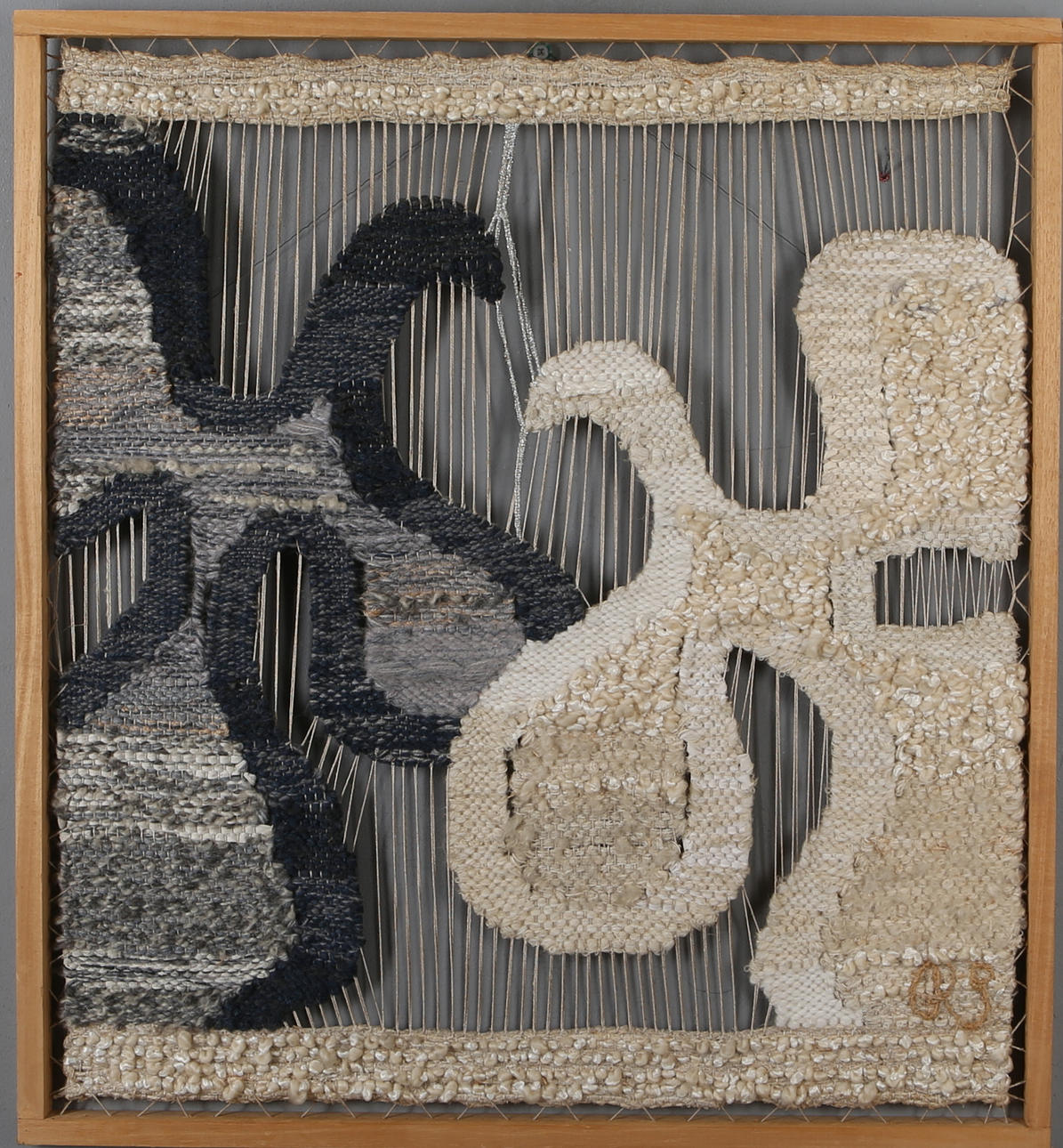 RIITTA SUOMI. "Kaksin", tissue, monogram signed.