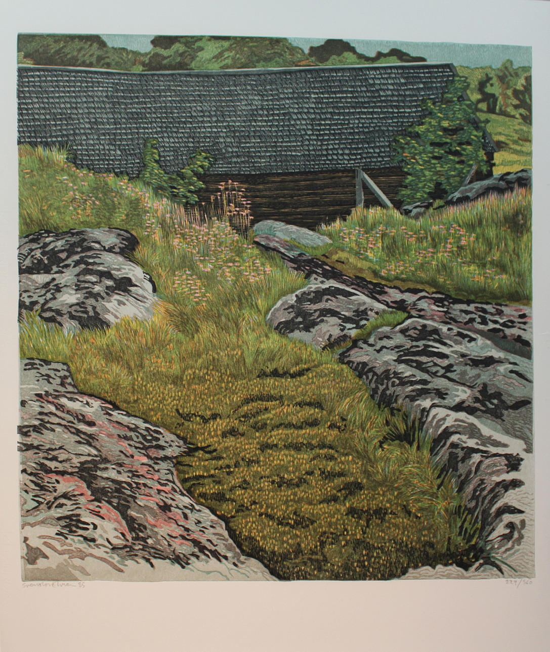 SVENOLOV EHRÉN. Landskap. Färglitografi. Signerad och dat -85. 229/360.