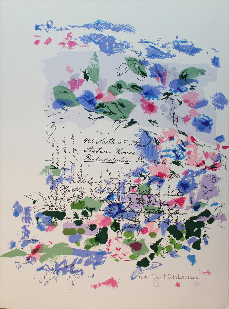 GUN-BRITT LAWURN. Composition. Color lithograph. Signed. E / A.