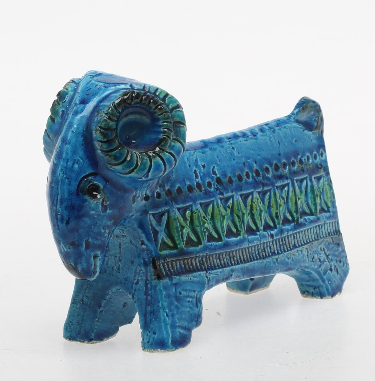 FIGURIN, Bock, lergods. Raymor Bitossi, Aldo Londi Rimini Blue.