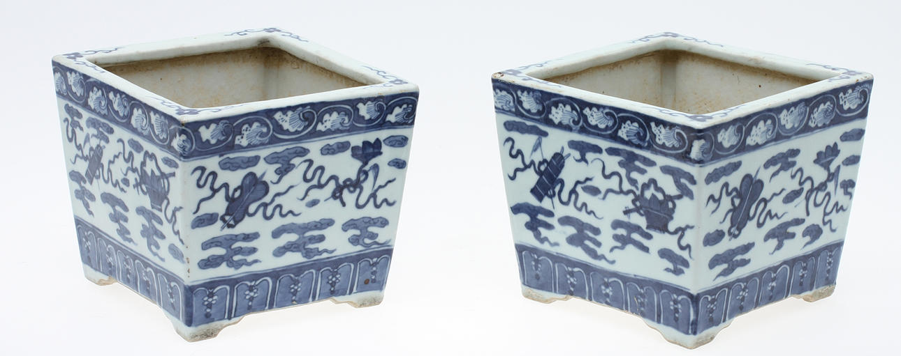 YTTERFODER, ett par, porslin, Kina, 1800-tal.