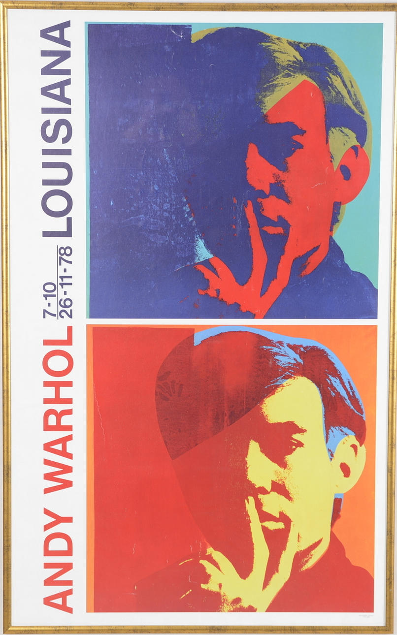 ANDY WARHOL. EFTER. Udstillingsplakat, Louisiana.