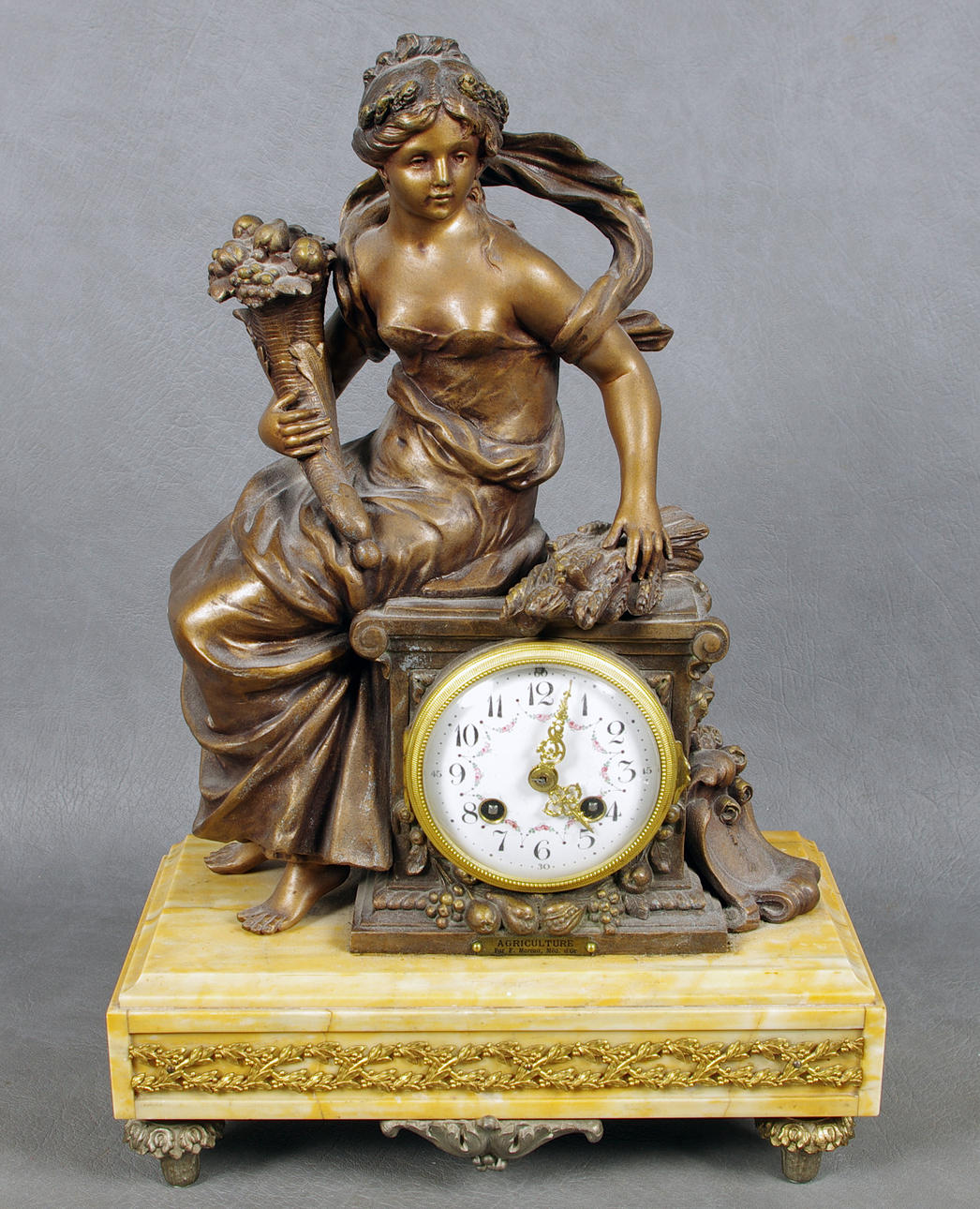 BORDSUR, brons, brännförgylld, marmor.