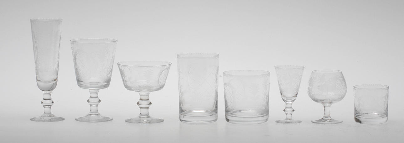 GLASSERVIS, 48 delar, Reijmyre, 1900-tal.