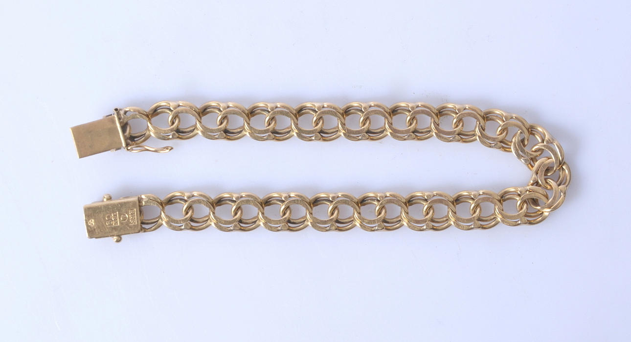 ARMBAND, Bissmark, guld 18K.