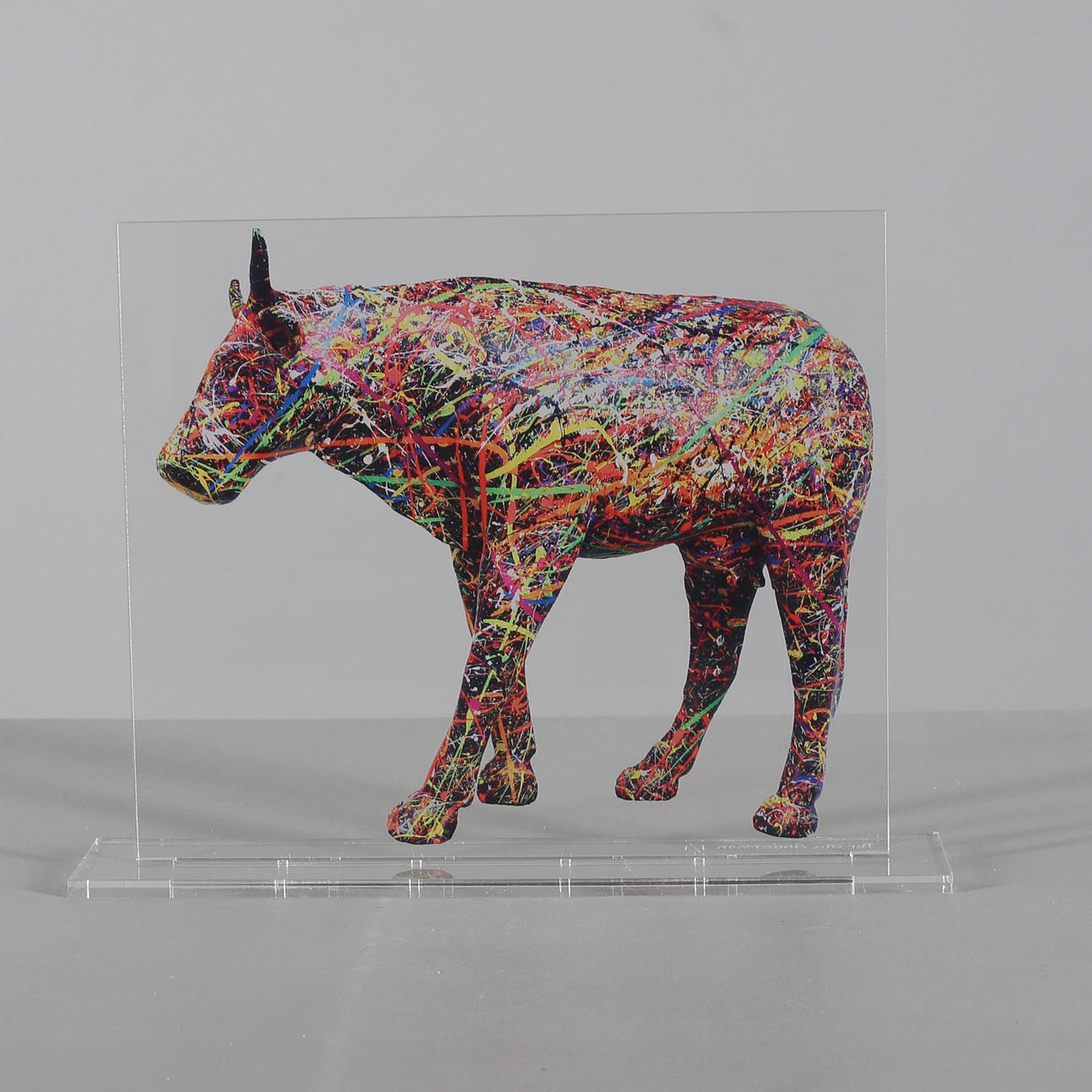 OLA ANDERSSON. Ko i plexiglas nr 1/1, signerad.