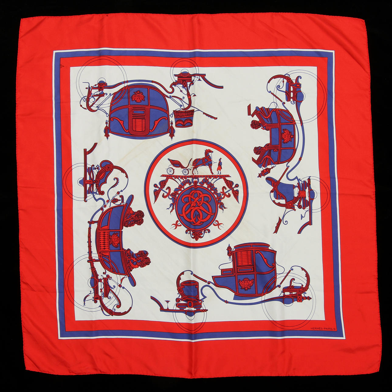 SCARF, "Ex Libris" Hugo Grygkar, Hermès, Paris.
