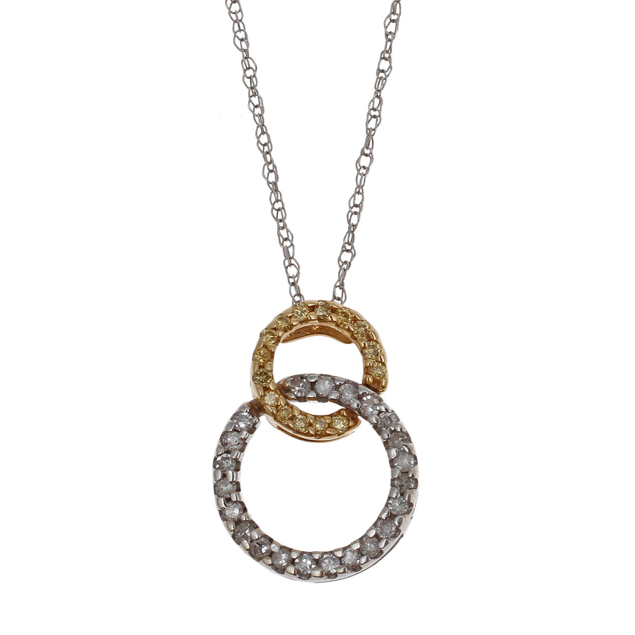 HALSKEDJA MED DIAMANTHÄNGE, 14k guld, 1,6 gram.