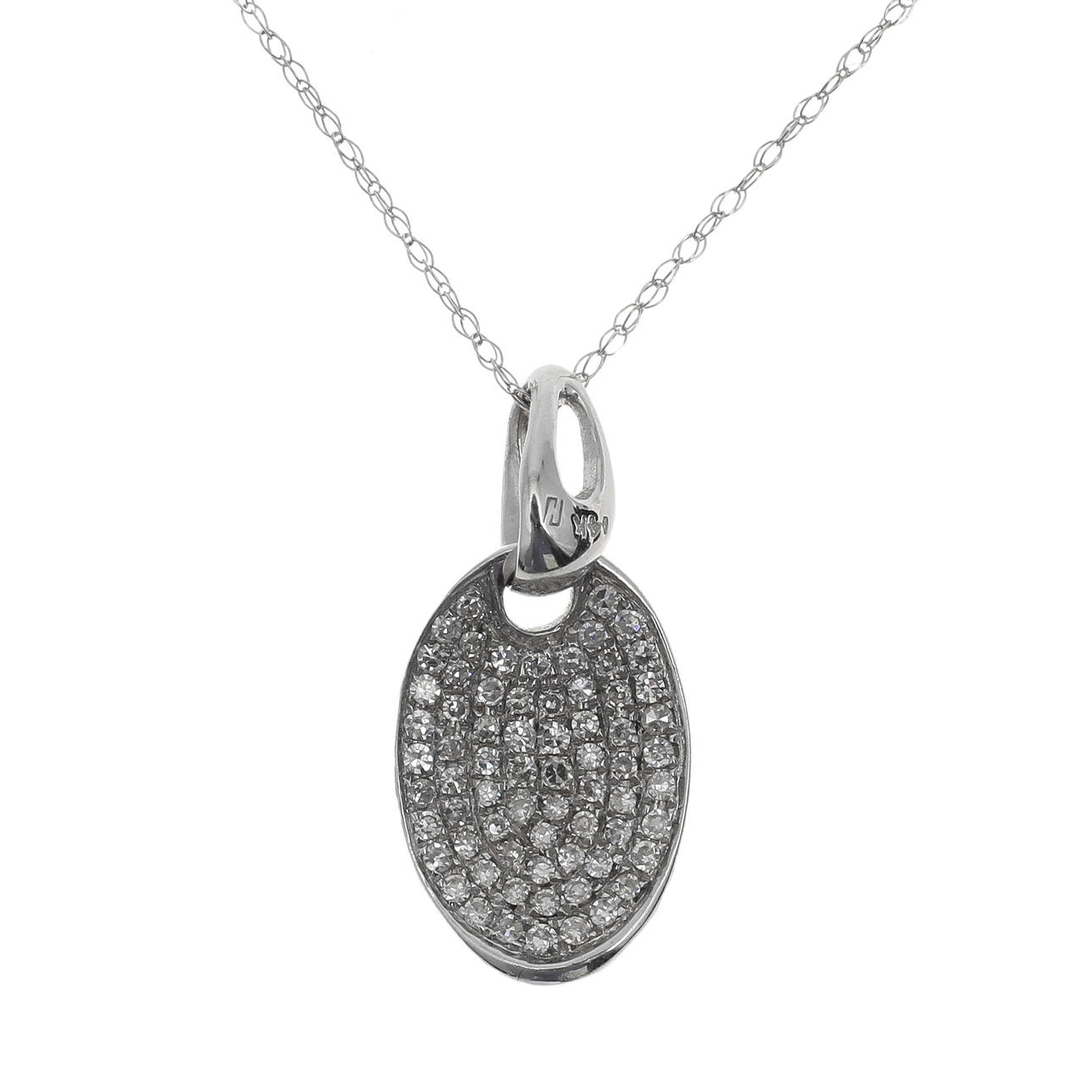 HALSKEDJA MED DIAMANTHÄNGE, 14k guld, 2,2 gram.