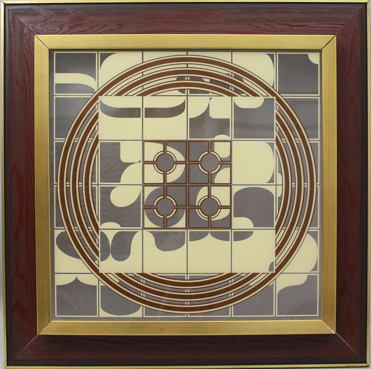 BECK & JUNG,  (HOLGER BÄCKSTRÖM & BO LJUNGBERG). Komposition. Multipel. Signerad och daterad 1976. 53/250.