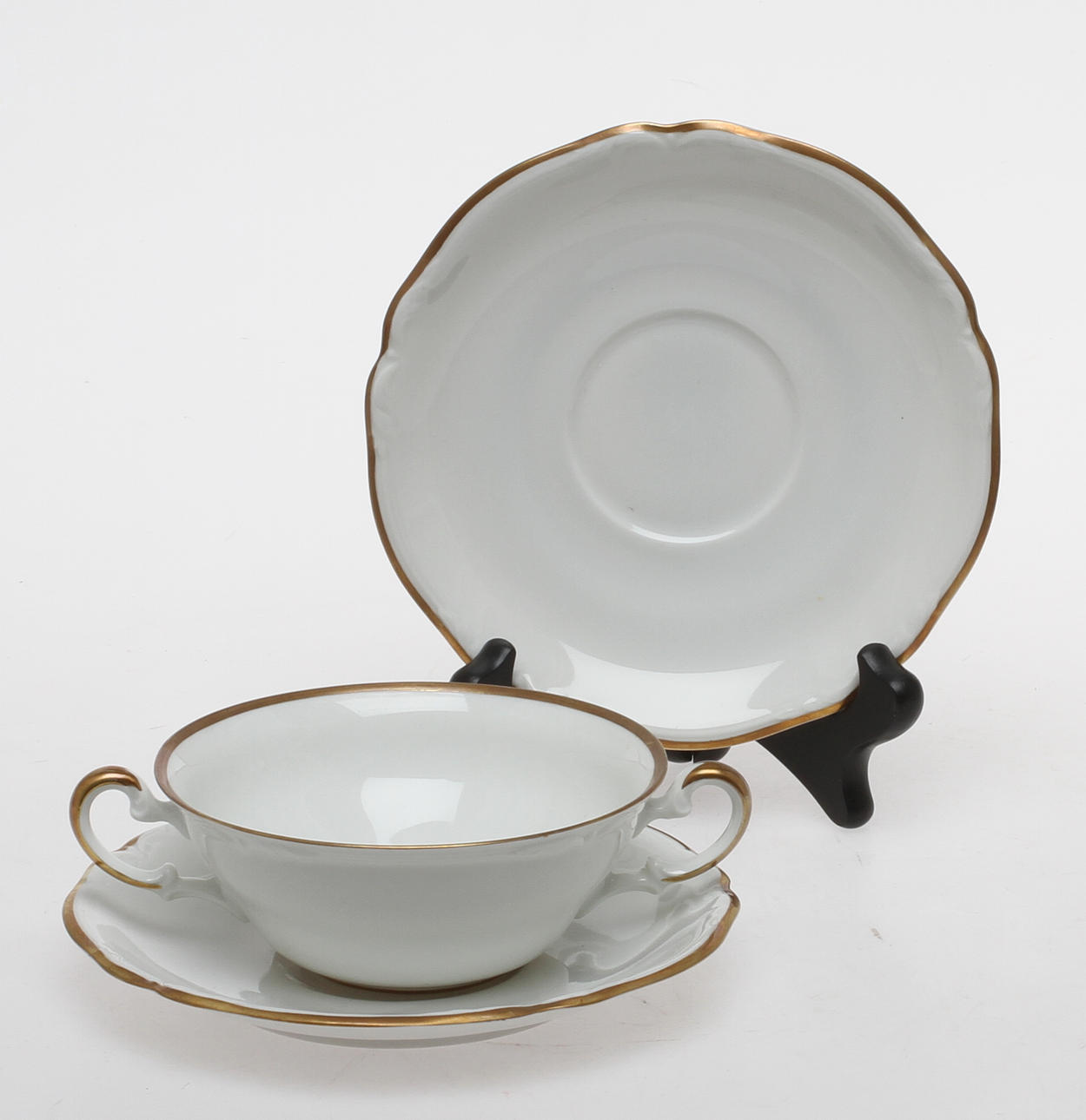 BULJONGKOPPAR 9 delar, porslin, Hutschenreuther, dek Hackefors.