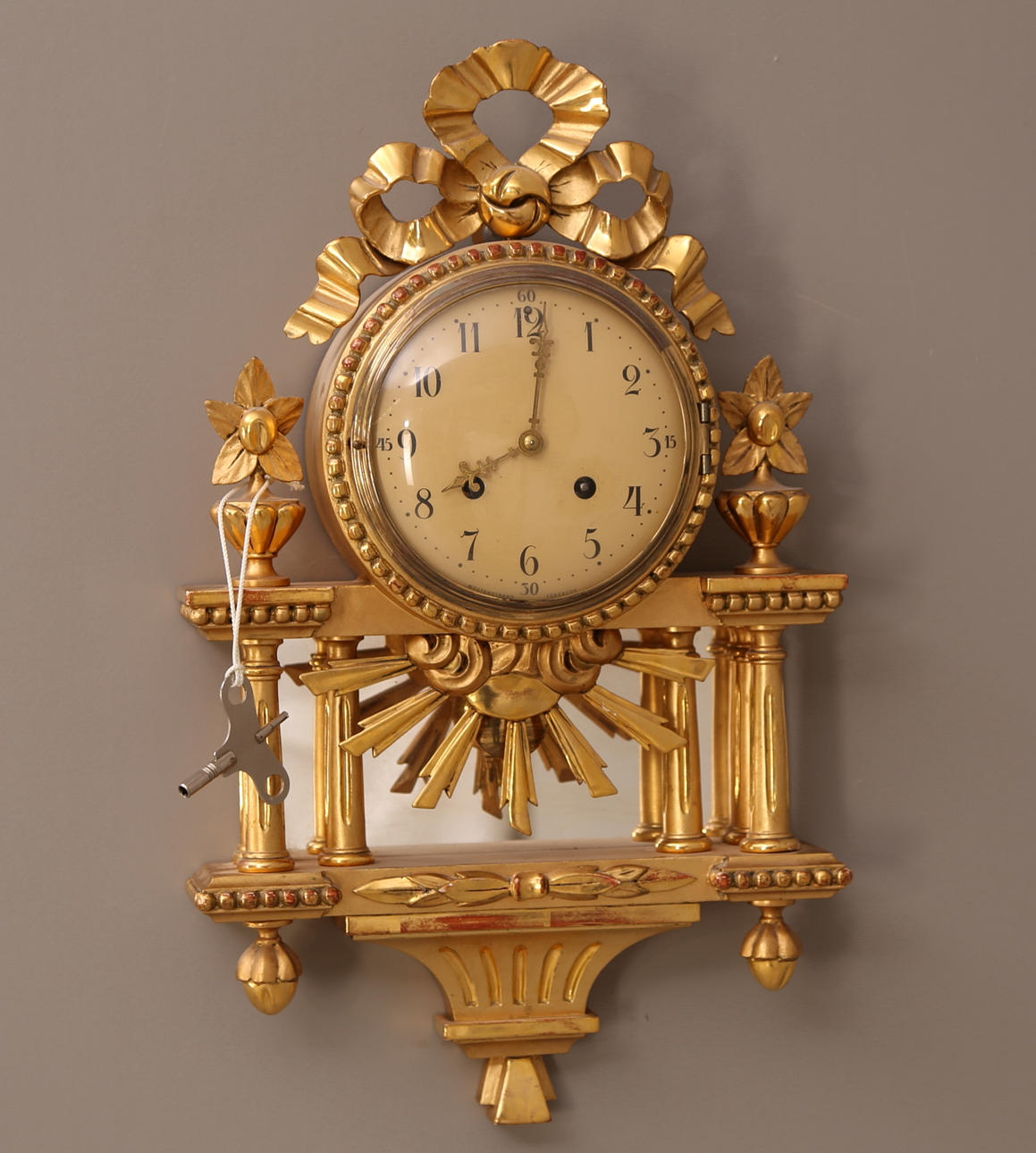 WALL PENDANT, gilded wood, Westerstrand, 1900s.