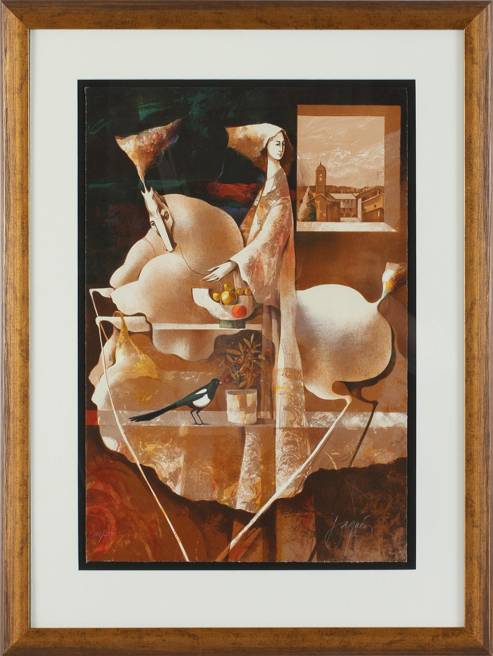 JOSEP BAQUES. Färglitografi, signerad och numrerad 187/250.