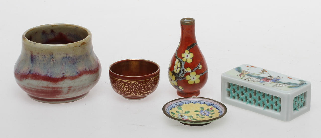 PARTI DIVERSE, 5 delar, bla keramik, Kina.