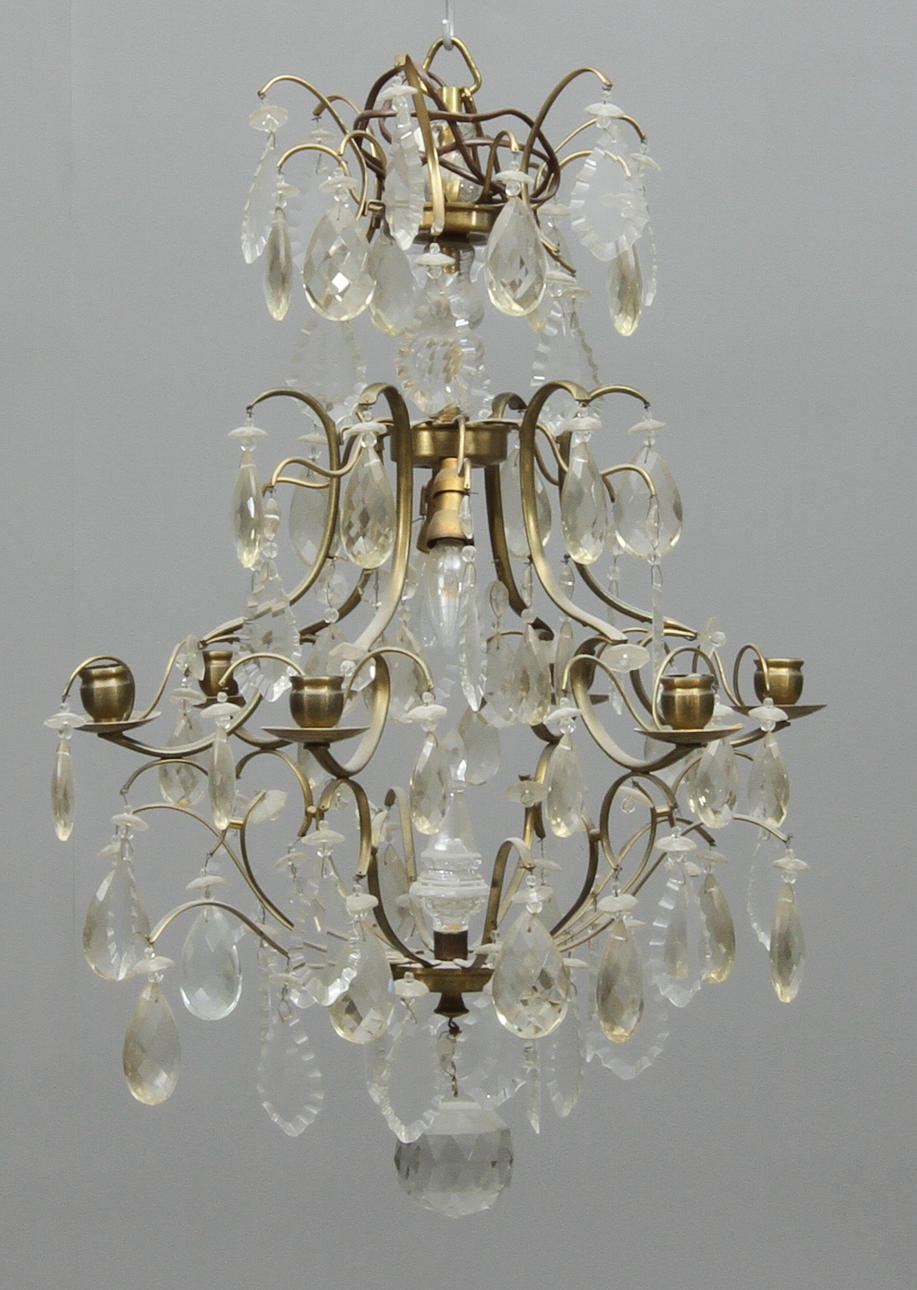 LJUSKRONA, 6 st ljus, rokokostil, 1900-tal.